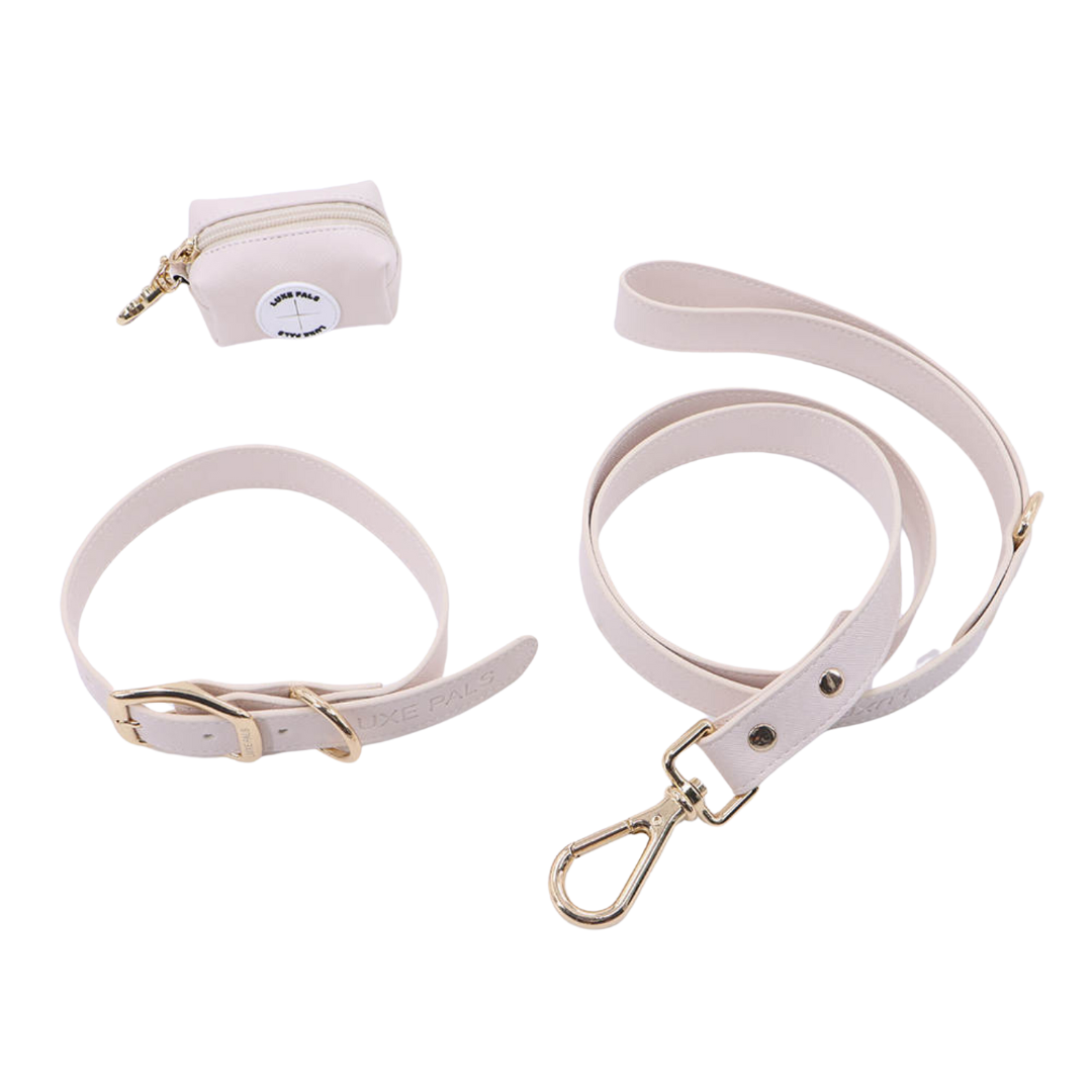 Set - Beige Synthetic Leather Set